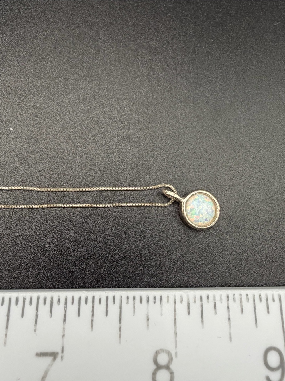 925 Sterling Silver Opal pendant necklace #S71 Silpada and extender - Picture 11 of 12
